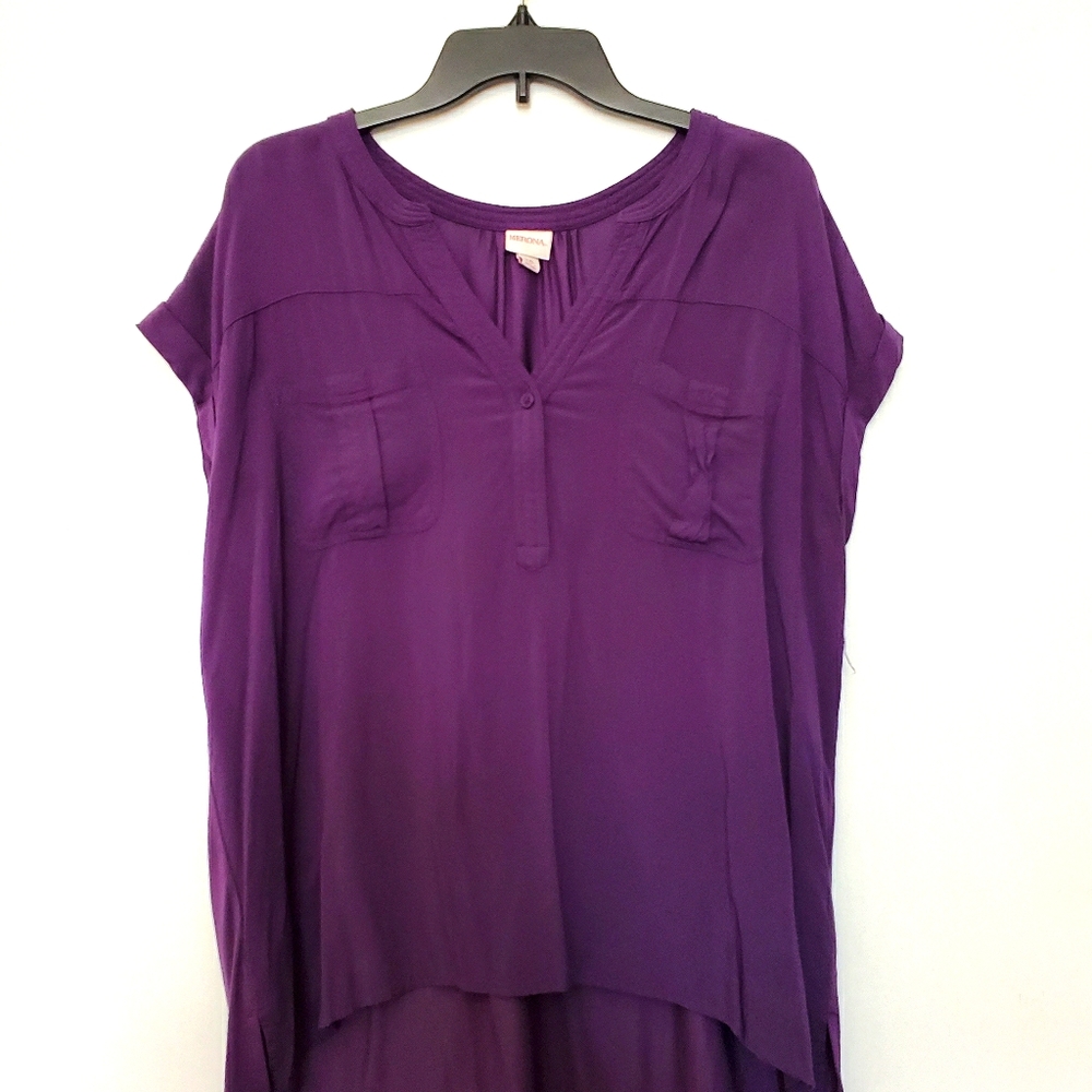 Purple short sleeve shirt